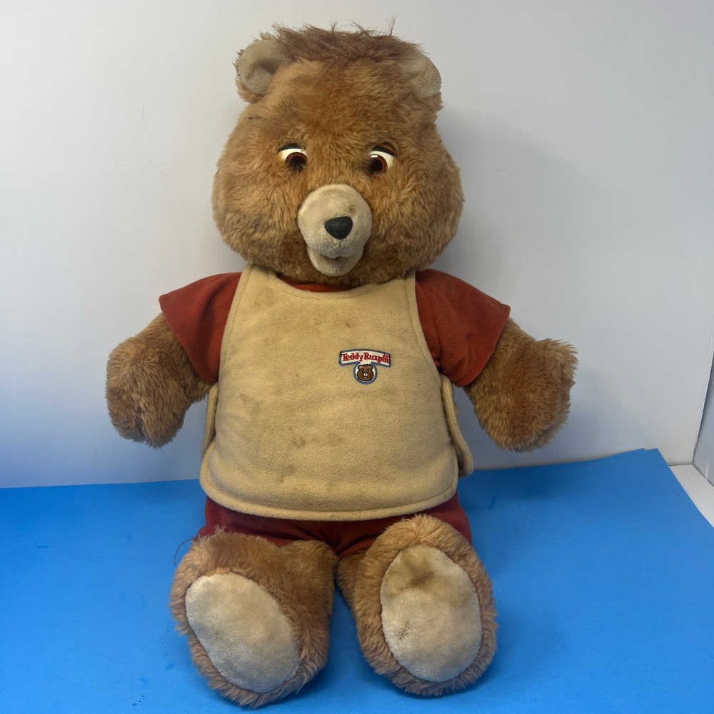 Worlds of Wonder Teddy Ruxpin 19 Inch Brown Vintage 1984 Talking Bear with Tape
